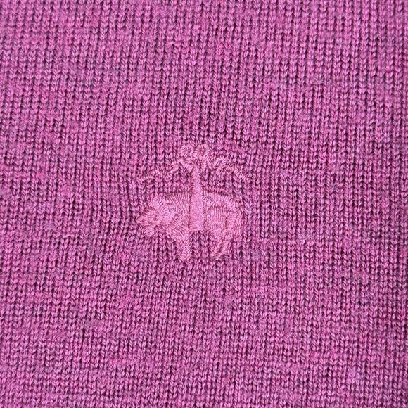 Brooks Brothers Sweater Men Large Burgundy Red Merino Wool Casual Preppy Classic - Picture 5 of 8